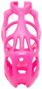 The front of a pink Hera barrel lock cage in XL size.