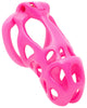 Pink Hera chastity kit in large size with a barrel lock system.