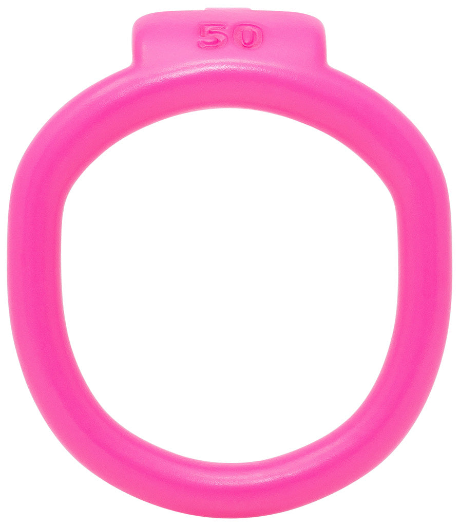 Pink Olympus 3D printed 50mm chastity back ring with a barrel lock system.