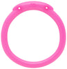 Pink Olympus 3D printed 58mm chastity back ring with a hexlock system.